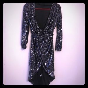 Black sequined dress